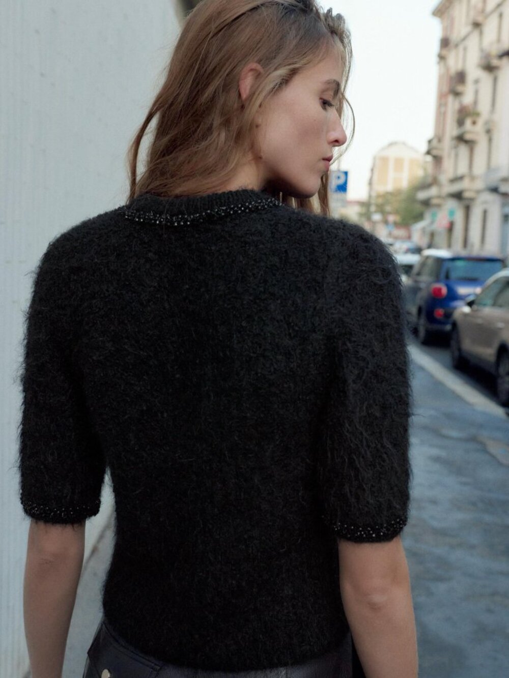 NWT Beaded Jewel Knit Sweater Top - Picture 5 of 5